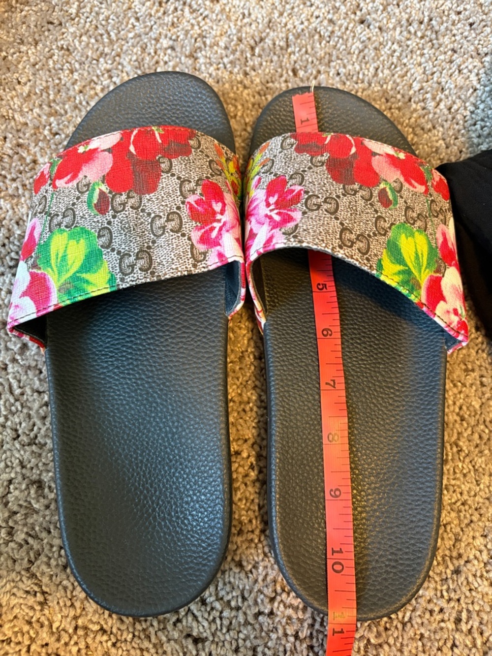 Floral Print Slide Sandals - Black/Floral - Picture 5 of 6